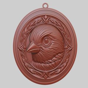 Sparrow Animal Pendant Sparrow Animal Necklace for CNC Router Laser & 3D Printer