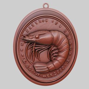 Shrimp Animal Pendant Shrimp Animal Necklace for CNC Router Laser & 3D Printer