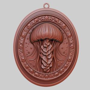 Jellyfish Animal Pendant Jellyfish Animal Necklace for CNC Router Laser & 3D Printer