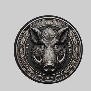 Wild boar Animal Head Wild boar Animal Medallion for CNC Router Laser & 3D Printer