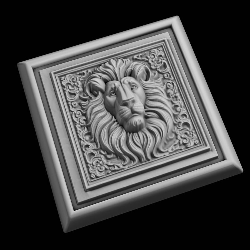 Lion Animal 3D Model for CNC Router Laser & 3D Printer