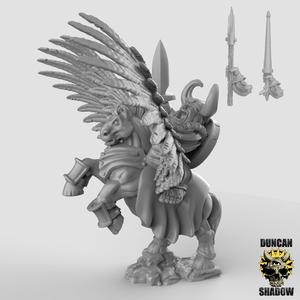 Halfling Champion on Pegasus (Pre Supported)