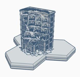 Gothic Ruined Building 65 Hex Map Scale HMSGR065