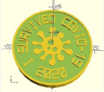 I Survided Covid-19 Coin Gift Coronacoin