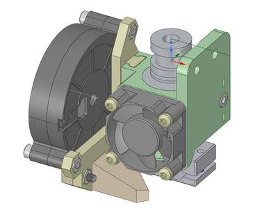 Sapphire S/Pro - E3Dv6 Mount with 5015 Fanduct