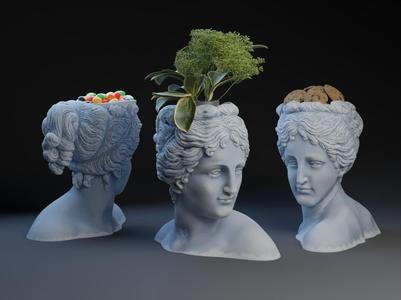 Venus Head Bowl / Planter