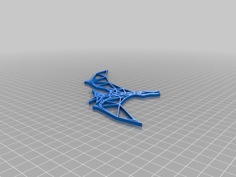 Pterodactyl Geometric 2D Wall Art