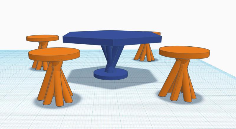 Table and Stool miniatures