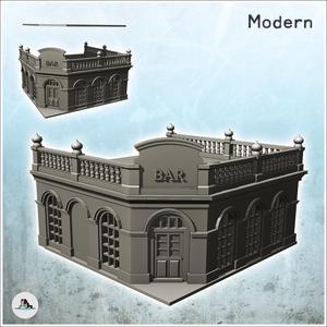 European bar with balustraded roof and baroque ornaments (4) - World War Two Second WWII Front Eastern Western Axis Allied