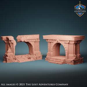 Ancient Temple Gates (set of 2)