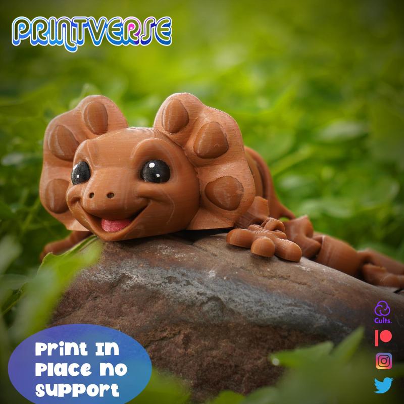 Flexy Baby Frilled Lizard Print In Place No Support