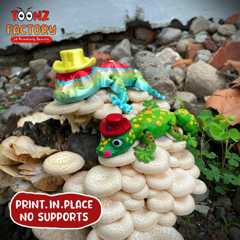 Flexi Print-In-Place  Cute Gecko Articulated