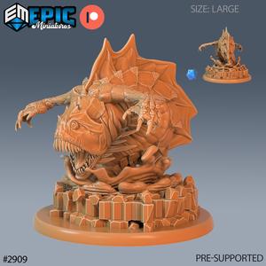 Deep Sea Predator Roaring ‧ DnD Miniature ‧ Tabletop Miniatures ‧ Gaming Monster ‧ 3D Model ‧ RPG ‧ DnDminis ‧ STL FILE