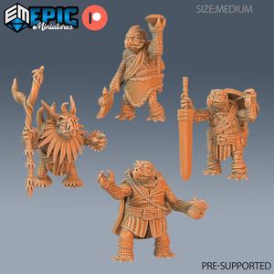 Turtle Folk Tribe Set ‧ DnD Miniature ‧ Tabletop Miniatures ‧ Gaming Monster ‧ 3D Model ‧ RPG ‧ DnDminis ‧ STL FILE