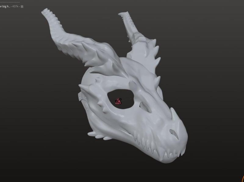 SkullDragon Fursuit Head Base