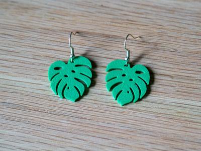 Monstera Leaf Earrings