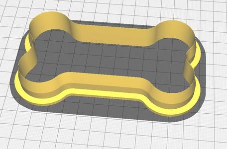 Dog bone cookie cutter