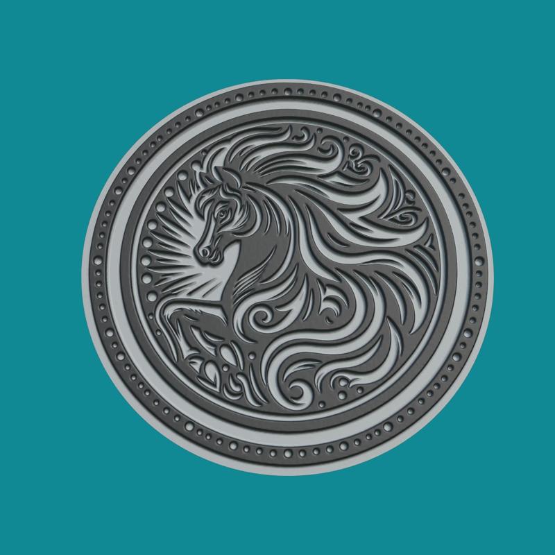 Horse Animal Medallion