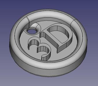 3D print keychain (colored)