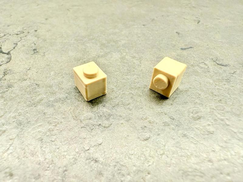 Brick - 1x1 flat + vertical knobs