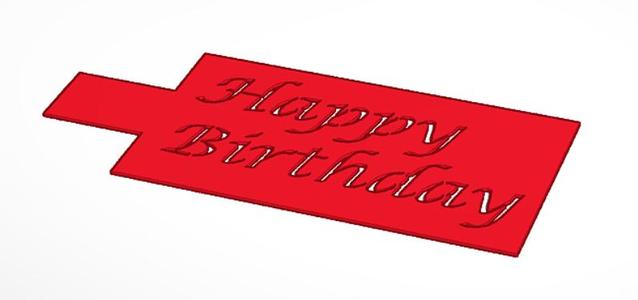 Happy Birthday Stencil
