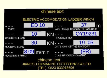 Device rating plate - OpenScad