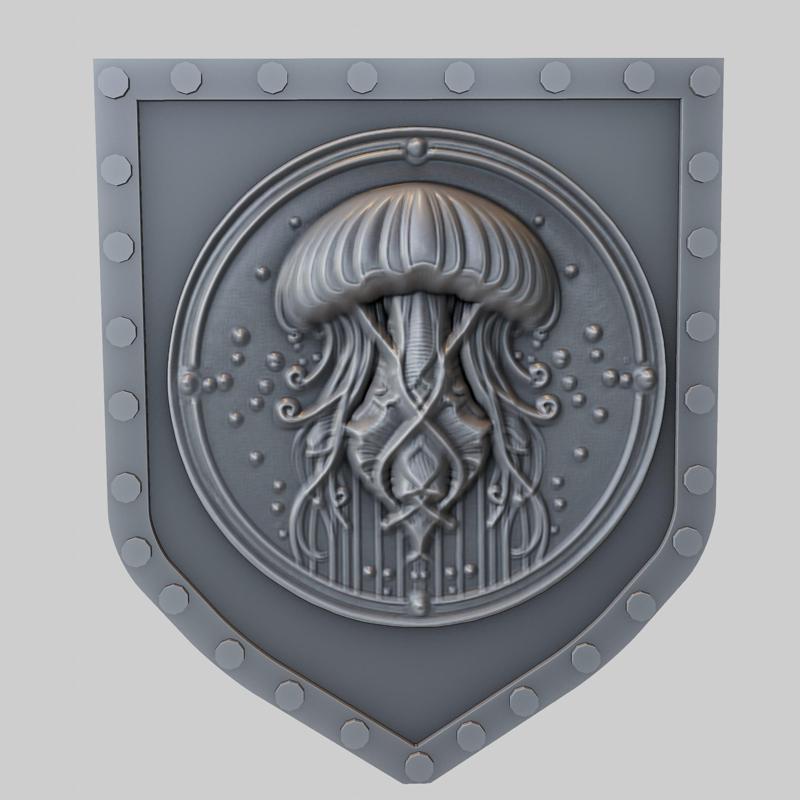 Jellyfish Animal Wall Jellyfish Animal Bust for CNC Router Laser & 3D Printer