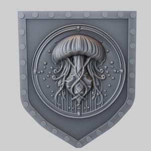 Jellyfish Animal Wall Jellyfish Animal Bust for CNC Router Laser & 3D Printer