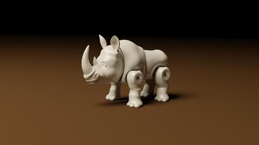 rhinoceros, flexi articulated