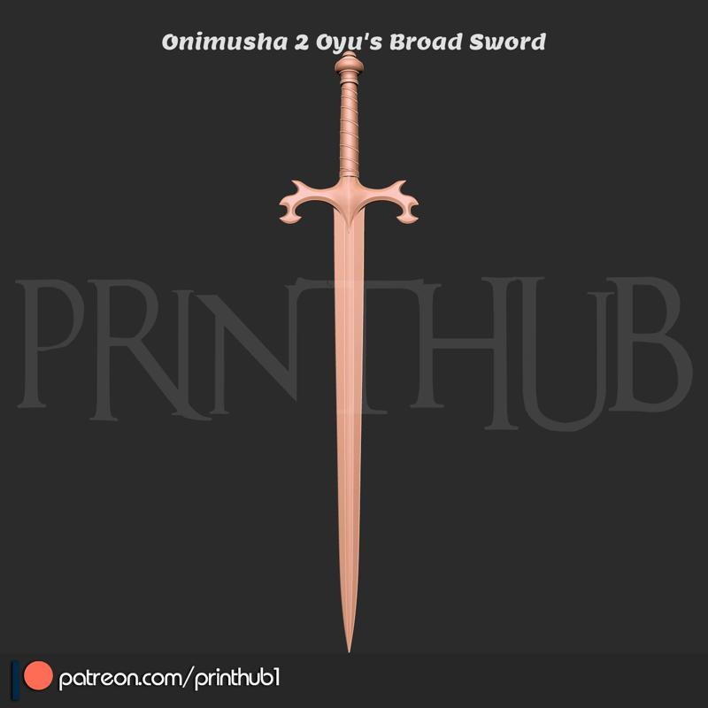 Oyu’s Broad Sword– 3D Print Ready Cosplay Prop