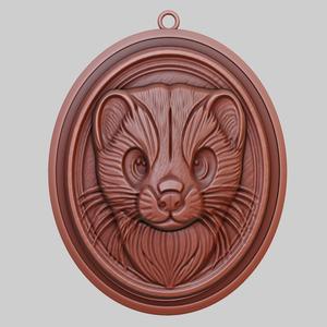 Weasel Animal Pendant Weasel Animal Necklace for CNC Router Laser & 3D Printer