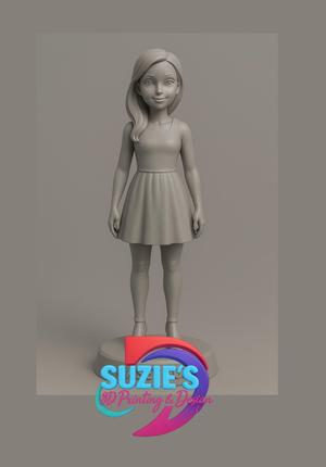 Casey Barbie look a like girl figurine