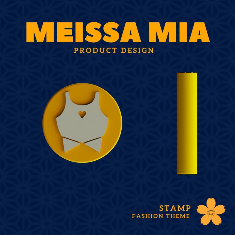 Japanese Girls Singer Fashion – Crop Top Stamp | Digital 3D Print File for DIY Crafts & Stationery