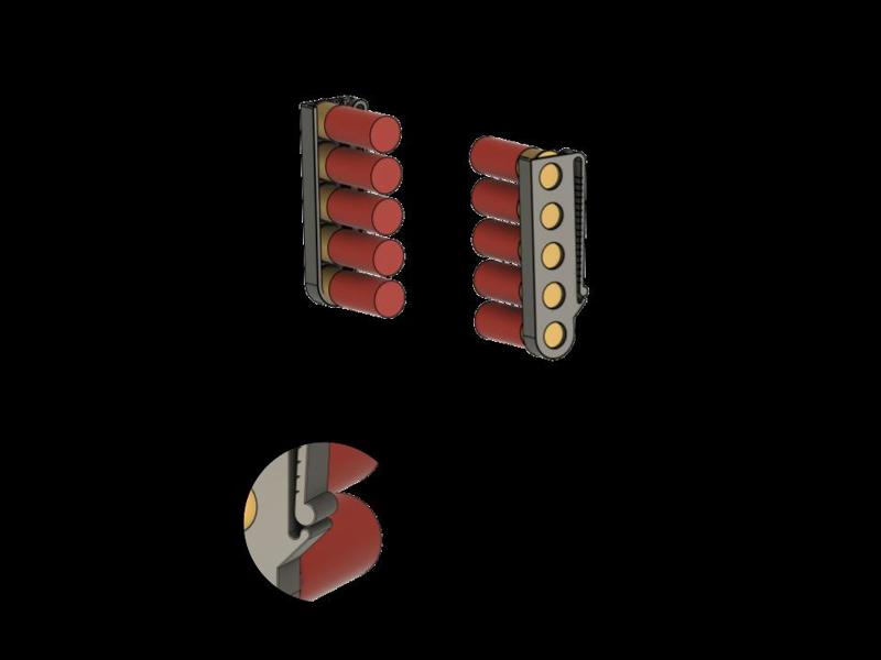 SHOTCLIP Airsoft / 12 Ga Shotshell Holder - Left and Right Handed