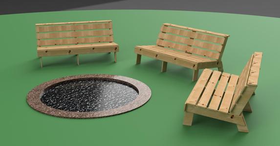 Garden bench cozy chill out DIY