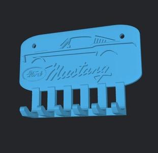 KEY HANGER ...KEY HANGER... ANTIQUE MUSTANG LOGO - FORD CARS- 175X120X44 MM PRINT WITHOUT BACKINGS