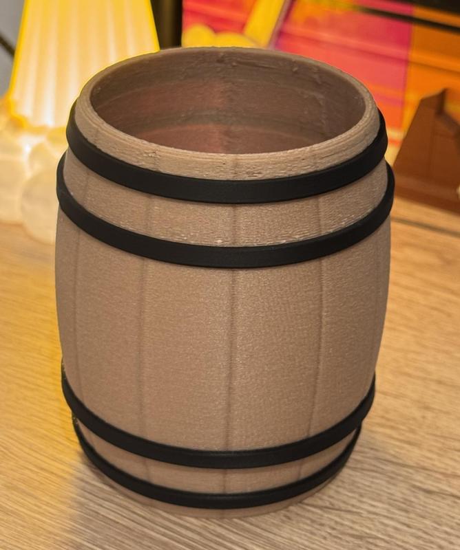 Wood Barrel Pen Holder