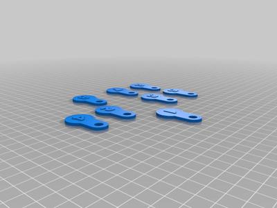 Key fabs with numbers