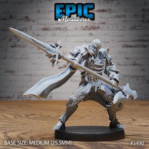 Knight Sir Lancelot Spear ‧ DnD Miniature ‧ Tabletop Miniatures ‧ Gaming Monster ‧ 3D Model ‧ RPG ‧ DnDminis ‧ STL FILE