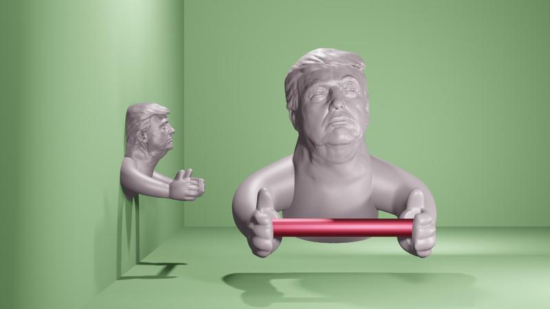 Donald Trump Toilet Paper Holder - Funny 3D Printable Bathroom Accessory