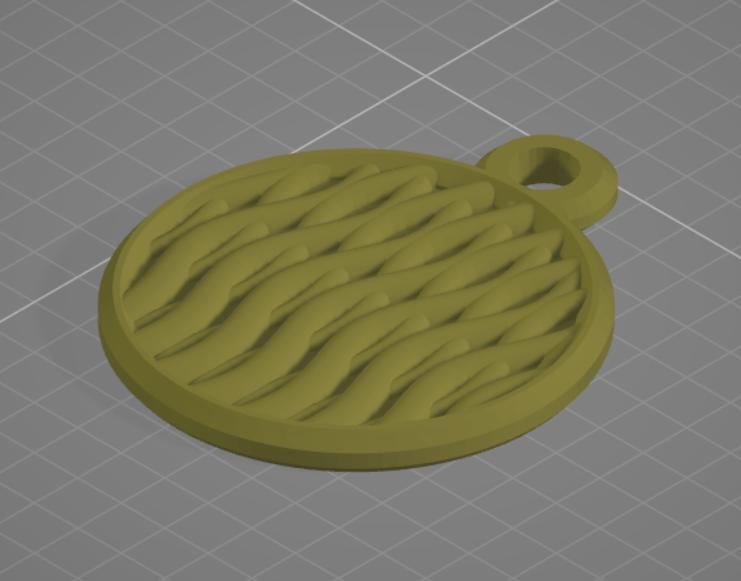 Circle with Curves Keychain