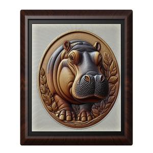 Hippopotamus animal wall art relief wall decor