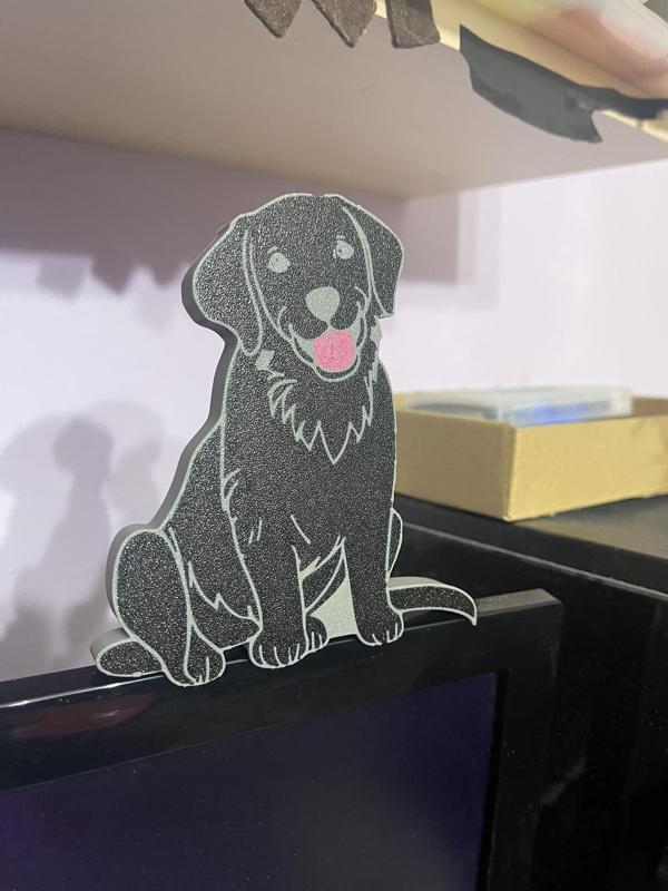 Cartoon Black Labrador Monitor Buddy (3 variants)