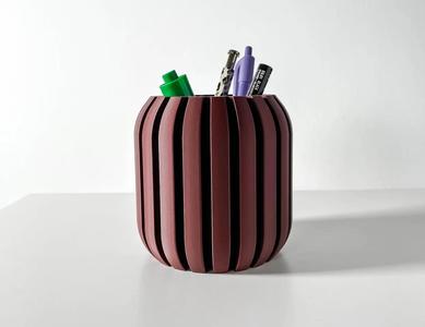 The Unra Pen Holder | Desk Organizer and Pencil Cup Holder | Modern Office and Home Decor   