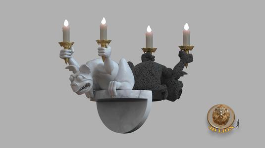 Gargoyle candle holder