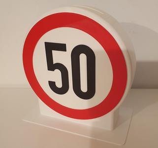 Road sign money box