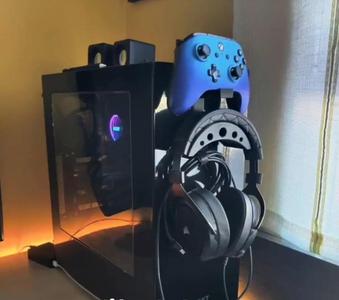 Soporte para auriculares y mando