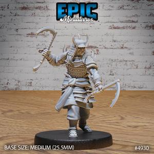 Oni Samurai Attack ‧ DnD Miniature ‧ Tabletop Miniatures ‧ Gaming Monster ‧ 3D Model ‧ RPG ‧ DnDminis ‧ STL FILE