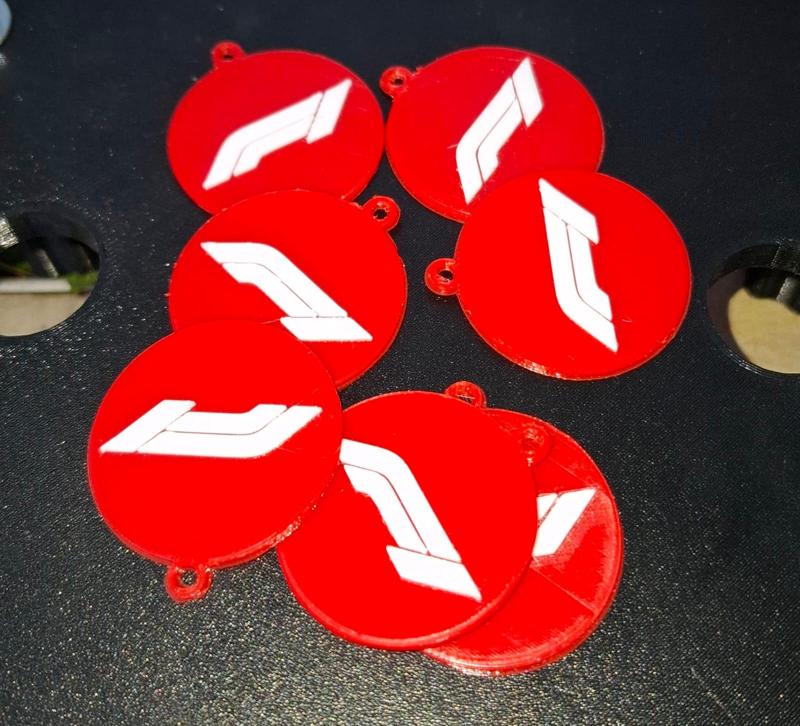 F1 Logo Keychain 3D Model
