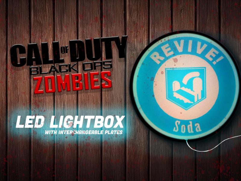 Call of duty zombies Revive Soda Light Box/Wallart